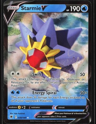 Starmie V 030/189 SWSH10: Astral Radiance Ultra Rare Pokemon Card