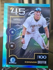 2025 Bowman Chrome Scouts Top 100 Aqua Refractors KONNOR GRIFFIN #78/125