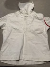 Vtg US Naval Shirt White Rare Red Stripe WW2 Uniform Military Sailor Navy USN