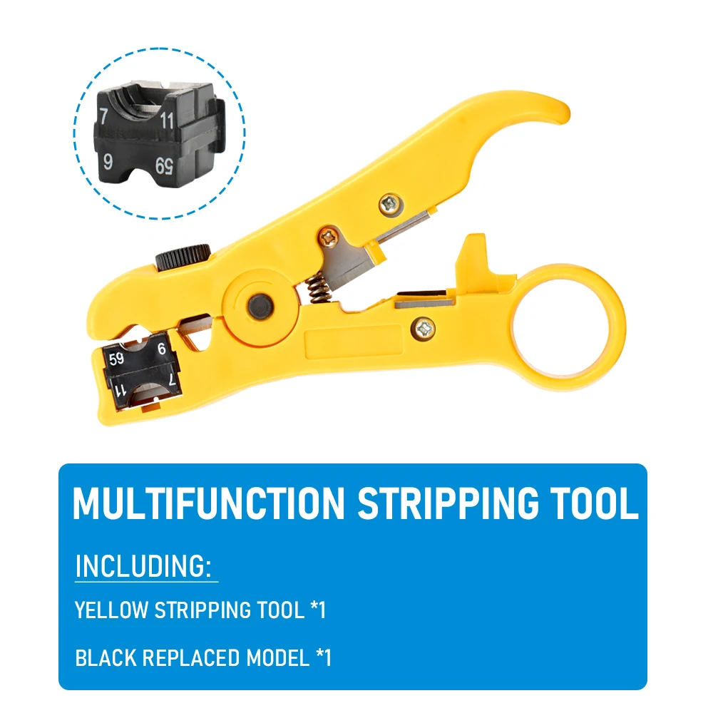 Wire Stripper Cutter Pliers Coaxial Cable Tool UTP STP RG6 RG11 UK Kit