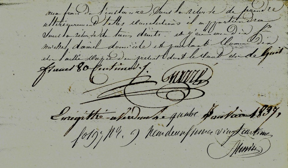 1837 Bailiff Assignment by LABRIET from Hattonchâtel for DANIEL from ...