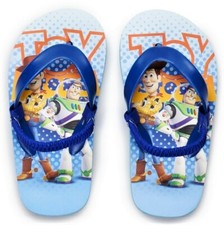 TOY STORY BUZZ LIGHTYEAR WOODY Flip Flops Beach Sandals Toddler's Sz. 9-10 NWT