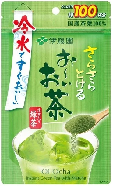 ITOEN OI OCHA JAPANESE GREEN TEA AND MATCHA BLENDED POWDER 80g for 100 CUPS - Image 3 of 4