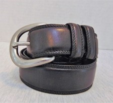 Amanda Smith Black Leather Dress Belt Size S