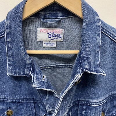 Bluesuède denim jacket Vintage Weathered Blues Women's Sz S Denim Jacket 80's, 90's