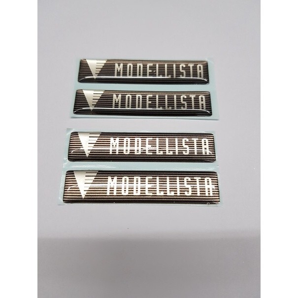 2 Pcs Epoxy Modellista JDM Bodykit Emblem Skirting Toyota Vellfire