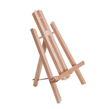 U.S. Art Supply 11" Small Tabletop Display Easel - Beechwood Artist A-Frame D...