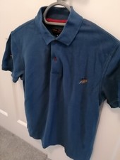 Image of Barbour Beacon Brand Polo Shirt Mens Small in Blue