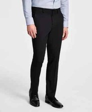 Kenneth Cole Reaction Men's Techni-Cole Suit Separate Slim-Fit Pants,Black,32X30
