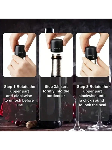 Vacuum red wine and Champagne cap silicone seal cap wine bottle stopper - Picture 5 of 13