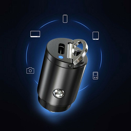Mini Dual USB Type-C PD Car Phone Charger 30W/45W Fast Charge Adapter Accessorie - 第 13/16 張圖片