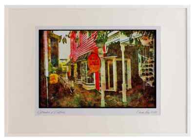 Italy 036105 Parnell Village Auckland A2 Picture Frame Watercolour print