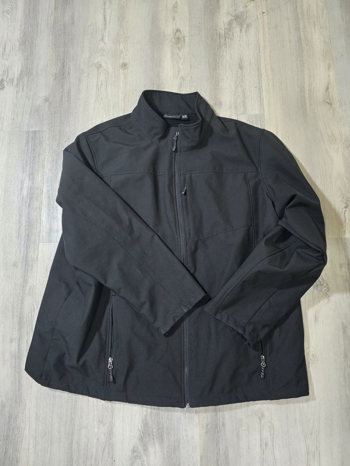 SwissTech full zip black mens jacket size 3XL polyester spandex