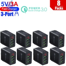 3 Port Fast Quick QC 3.0 USB Hub Wall Charger Power Charge Adapter US Plug