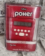 Radica Classic Draw Pocket Poker Red Electronic Game 2009 NIB FS 