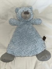 Demdaco Plush Blue Bear Baby Lovey Security Blanket Blankie Rattle Soft