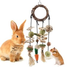 Rabbit Treats Rabbits Cage Hanging Chew Toys Guinea Pig Chinchilla Bunny Toys UK
