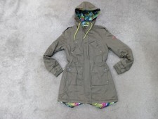Bellfield Parka Women's Green Hooded Coat Adult Size 10
