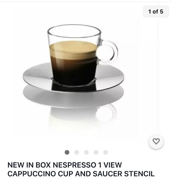 Nespresso View Cappuccino 2 Glass Cups 