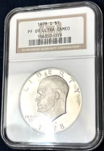 🔥1978 S Eisenhower $1 Dollar NGC PF69 ULTRA CAMEO - FLASHY L👀K! HOT!🔥