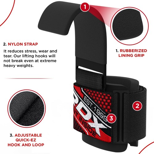 RDX Hook Straps Weightlifting Fitness Wristbands Bodybuilding - Picture 2 of 8
