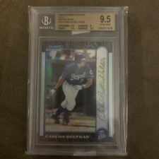 CARLOS BELTRAN 1999 Bowman Chrome Gold Refractor /25 #329 BGS 9.5 POP 1! HOF?
