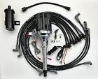 small female cap Chevy 327 350 Hei Distributor + 8.5mm Wires Under + Black Coil