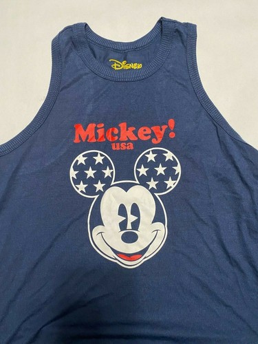 Juniors' Disney Mickey Tank Top - Modern Lux - Navy - NWT - Picture 2 of 2