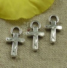 Free Ship 194 pcs tibetan silver cross charms 20X10mm L-4536