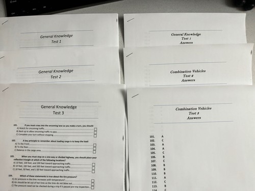 CALIFORNIA DMV CLASS A License Air Brakes/Combinations/General Knowledge Test - Picture 4 of 4