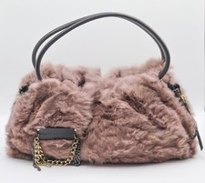 Roberta Gandolfi - Rabbit Fur Handbag - New - Pinky/mauve/beige