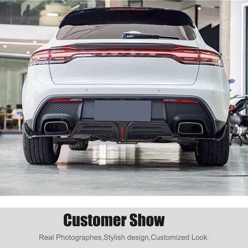 For Porsche Macan 2022-2024 Pre-Preg Dry Carbon Rear Bumper Diffuser Lip W/LED - Picture 10 of 14