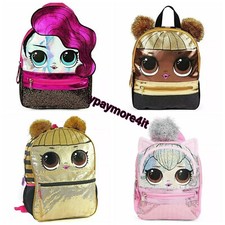 LOL Surprise School Bookbag Mini Backpack Purple Pink Gold Queen Bee L.O.L.