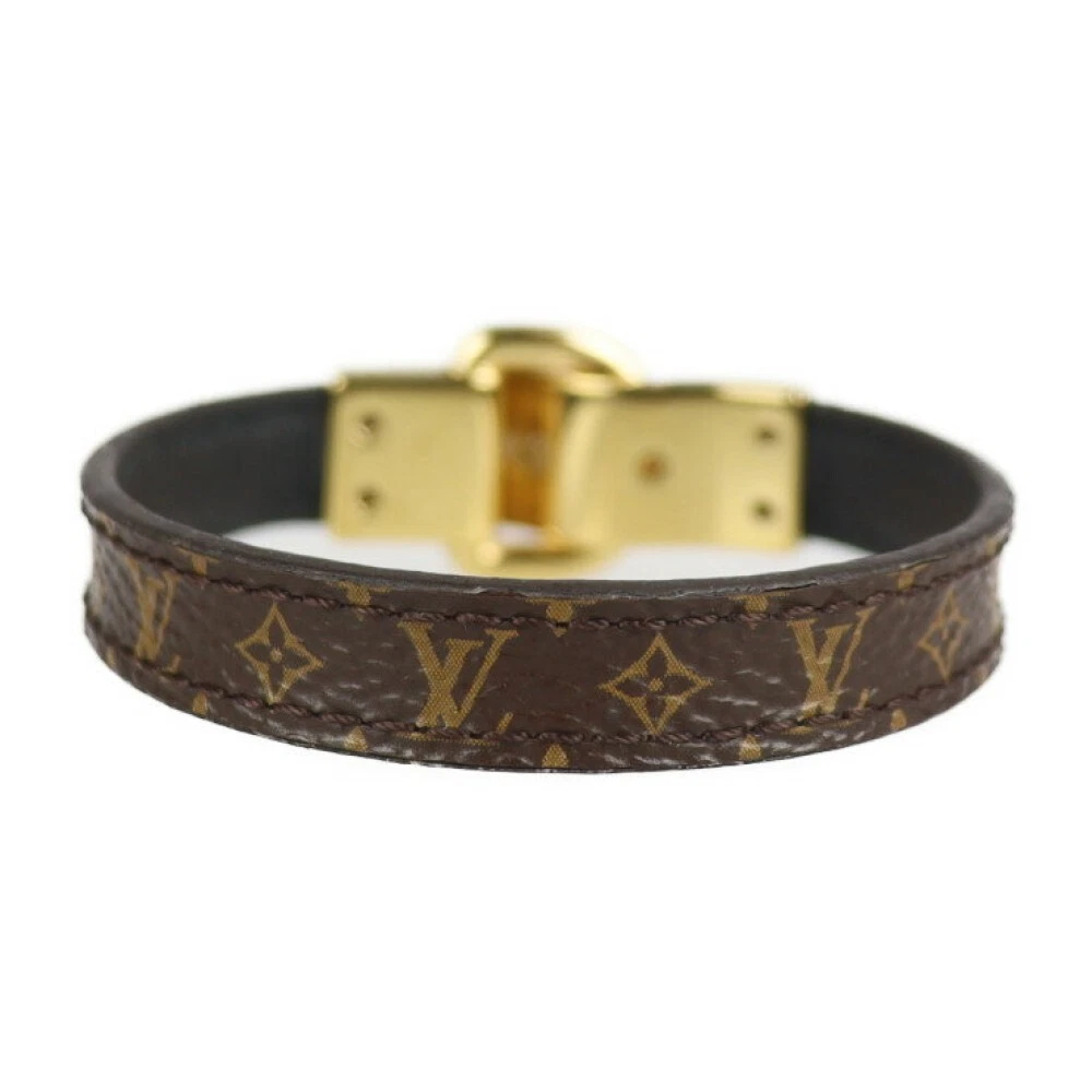 Louis Vuitton Monogram Fasten Your LV Bracelet, Brown, 17