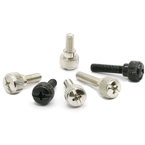 M5/6 Knurled Thumb Screws With Step Round Hand Grip Knob Bolt Nickel/Black Zinc - Bild 6 von 22
