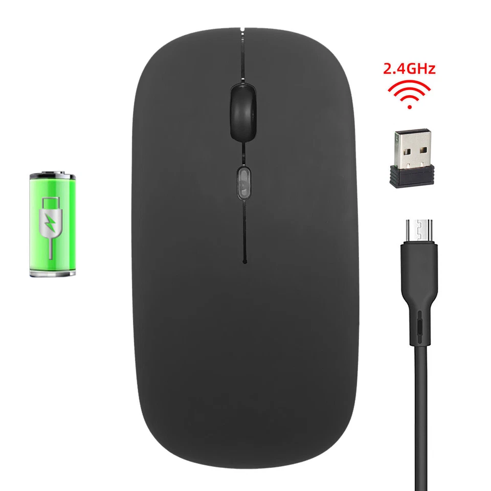 2.4GHz USB Wireless Slim RGB Optical Mouse Mice for Apple Mac Macbook Pro Air PC - Image 4 of 4