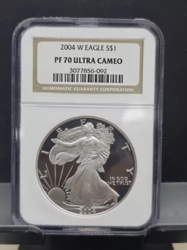 2004 W EAGLE S$1 PF70 ULTRA CAMEO Coin NGC #520