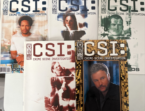 CSI: CRIME SCENE INVESTIGATION. DOMINOS. NUMBER'S 1-5.  FULL SET LOT. IDW - Foto 1 di 21