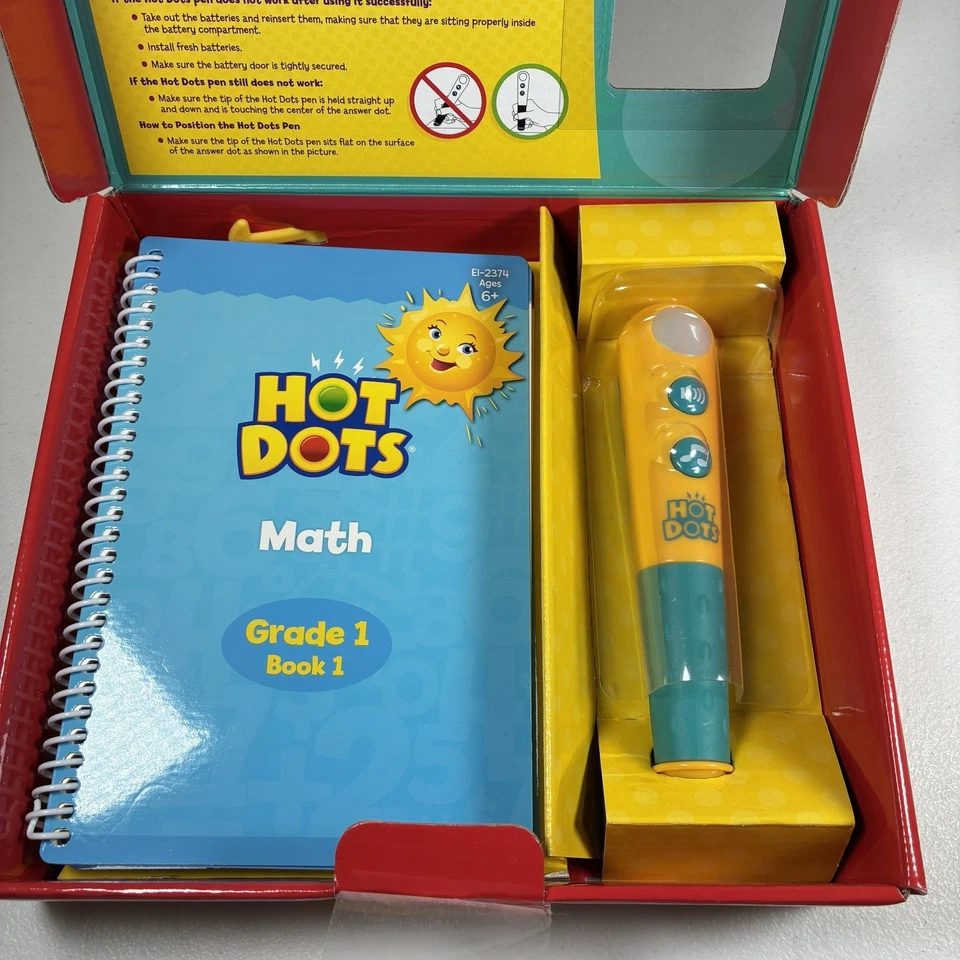 Hot Dots Let's Master Grade 1 Math Interactive Talking Pen Educational Insights - Image 2 of 4