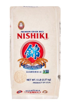 Nishiki Medium Grain Rice, 5 lb Bag Kosher Certified