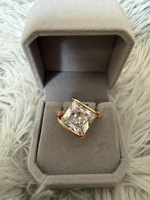 585 RG Rotgold plattiert Walzgold Ring UK Größe Q USA Größe 8 Durchmesser 18 mm