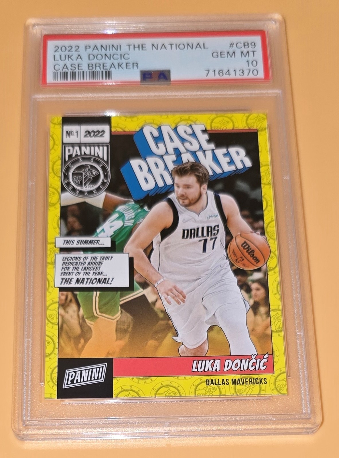 Luka Doncic PSA 10 #'d Low Pop 2022 Panini The National Case Breaker #CB9 Graded view 4