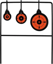Highwild Triple Gong Spinner Target - Rated for .22 Rimfire Rifles and black 