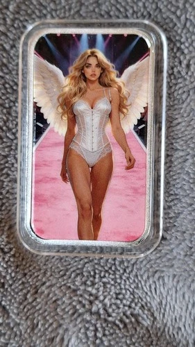 Bullion Baddie 1 oz fine silver bar "Heavenly Harper" Sexy and Nice W/COA