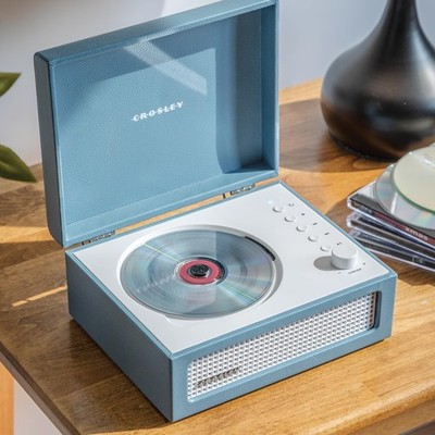 Crosley CR3517A-WB Voyager Retro Portable CD Player with Stereo