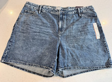 Ava Viv Women's Midi Denim Jean Shorts, Sz 20
