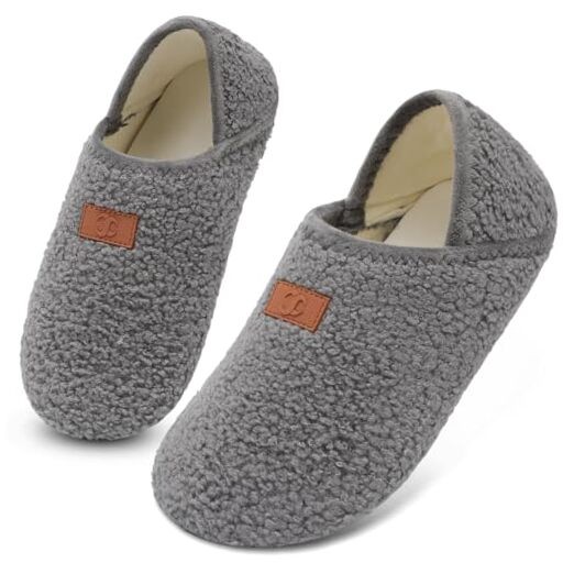 House Slippers for Women Men House Shoes Comfy 7.5-8 Women/6-6.5 Men Dark Grey-image