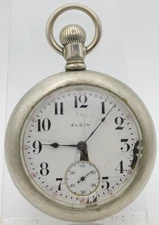 ELGIN 4698097 GRADE 73, 18s 7j POCKET WATCH GOOD BALANCE FOR REPAIR (FN)