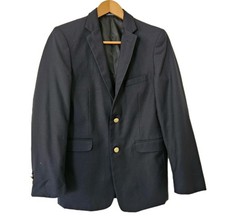 Chaps Boys Navy Blue Gold Button Blazer Size 16 REG Preppy Ivy League Nautical