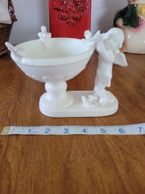Inarco Birdbath Candle Holder Cherub